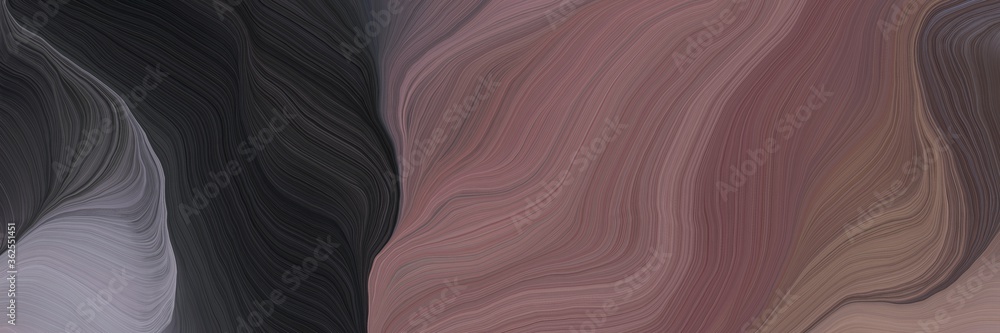 Naklejka premium unobtrusive elegant modern curvy waves background illustration with dim gray, very dark blue and light slate gray color