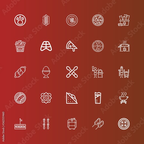 Editable 25 chicken icons for web and mobile
