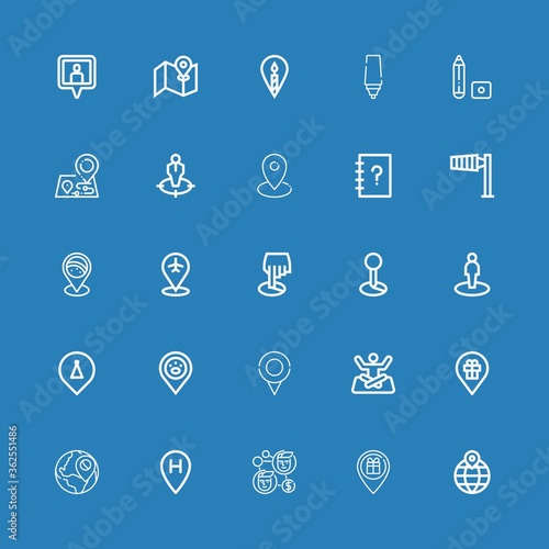 Editable 25 position icons for web and mobile