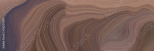 unobtrusive header with colorful contemporary waves design with pastel brown  rosy brown and dark slate gray color