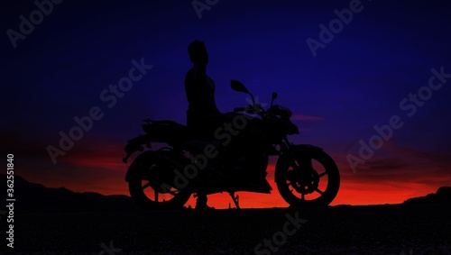 silhouette of a bike © swapnil