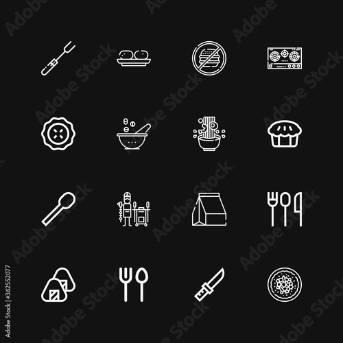 Editable 16 plate icons for web and mobile