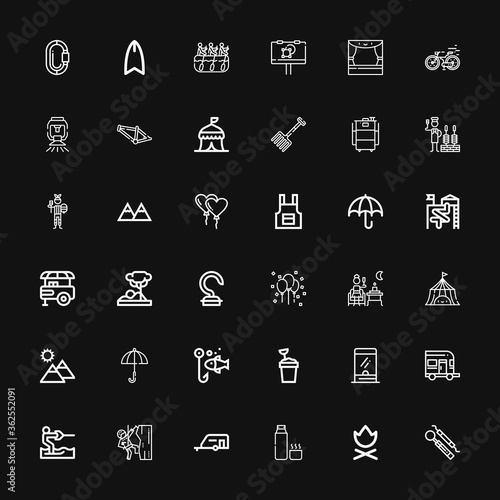 Editable 36 outdoor icons for web and mobile
