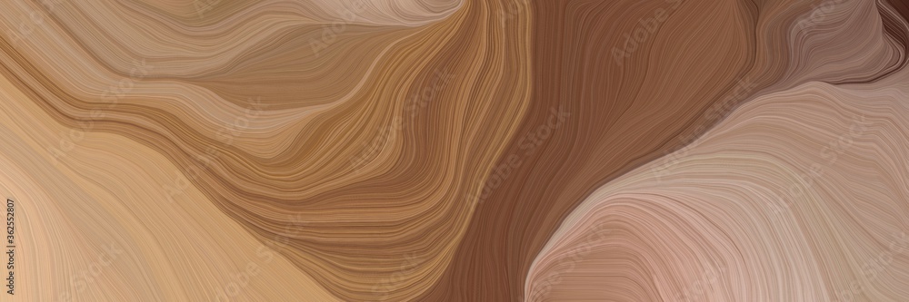 Fototapeta premium inconspicuous elegant curvy swirl waves background illustration with pastel brown, tan and old mauve color