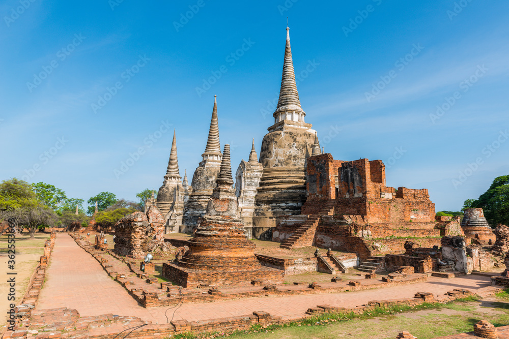 Obraz premium Wat Phra Sri Sanphet at Ayutthaya province, Thailand