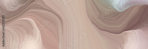 inconspicuous colorful modern soft curvy waves background design with rosy brown, pastel brown and light gray color