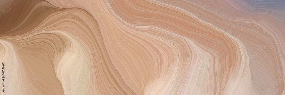 unobtrusive header with elegant modern soft curvy waves background illustration with tan, rosy brown and pastel brown color