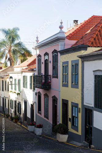 Colorful houses on the old ...