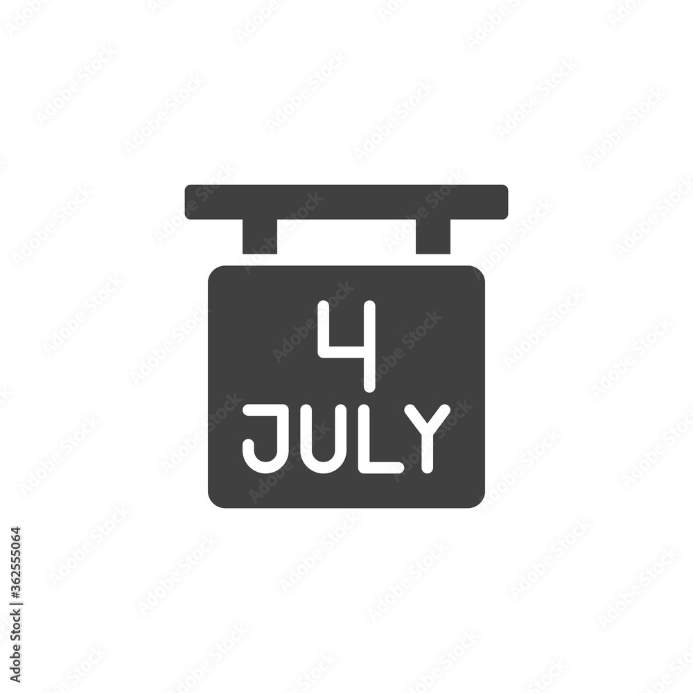 4th july independence day vector icon. filled flat sign for mobile concept and web design. Fourth july signboard glyph icon. Symbol, logo illustration. Vector graphics 4th july independence day vector icon. filled flat sign for mobile concept and web design. Fourth july signboard glyph icon. Symbol, logo illustration. Vector graphics