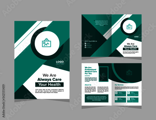 Medical or Healthcare bifold brochure template
