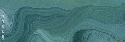 unobtrusive header with elegant curvy swirl waves background illustration with teal blue, cadet blue and dark slate gray color