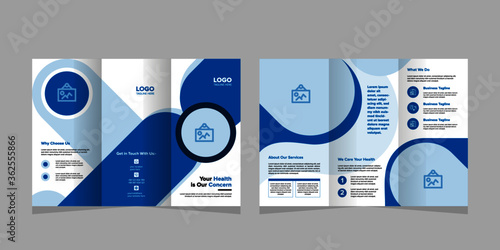 Medical or healthcare trifold brochure template