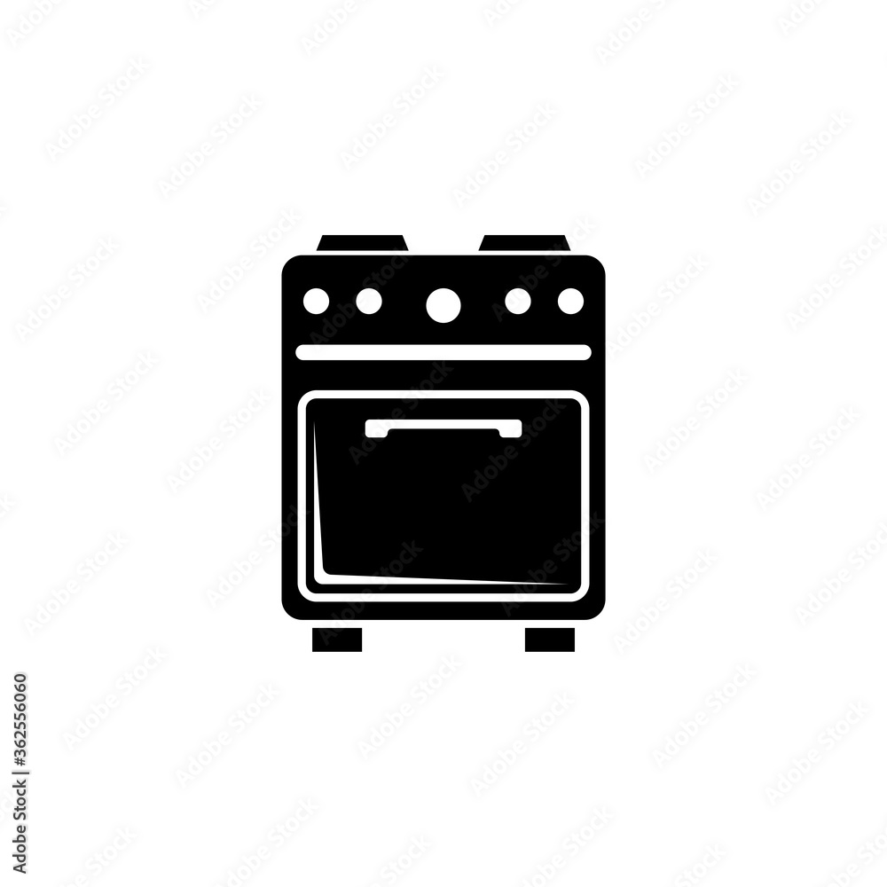 Gas Kitchen Stove, Home Electric Cooker. Flat Vector Icon illustration. Simple black symbol on white background. Gas Kitchen Stove, Electric Cooker sign design template for web and mobile UI element. Gas Kitchen Stove, Home Electric Cooker. Flat Vector Icon illustration. Simple black symbol on white background. Gas Kitchen Stove, Electric Cooker sign design template for web and mobile UI element.