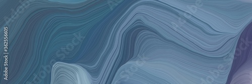 inconspicuous colorful abstract waves design with teal blue, dark gray and cadet blue color © Eigens