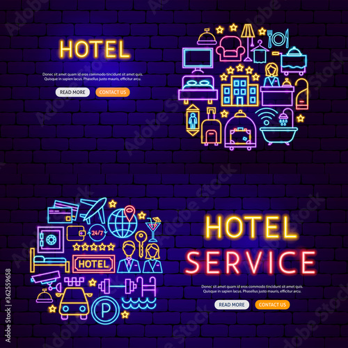 Hotel Neon Banners