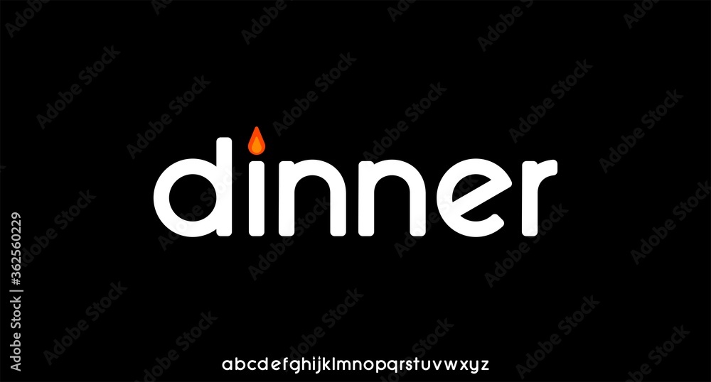 Fototapeta premium luxury lowercase display font typeface to make your brand looks premium