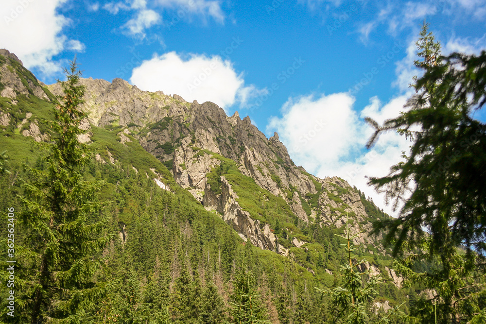 View of the mountain landscape, Tatra National park, Poland. High Tatras, .