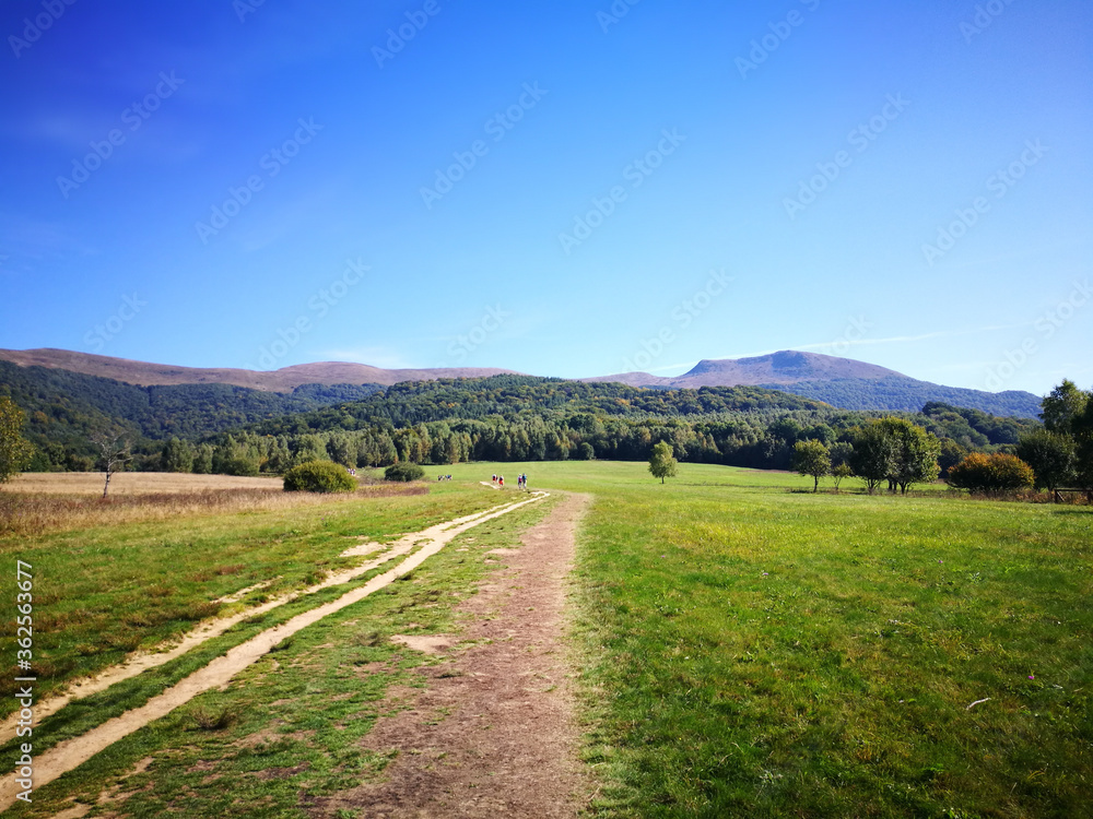 Beautiful landscape on Bieszczady. Polish mountains. Artistic view in colours. Beautiful landscape on Bieszczady. Polish mountains. Artistic view in colours.