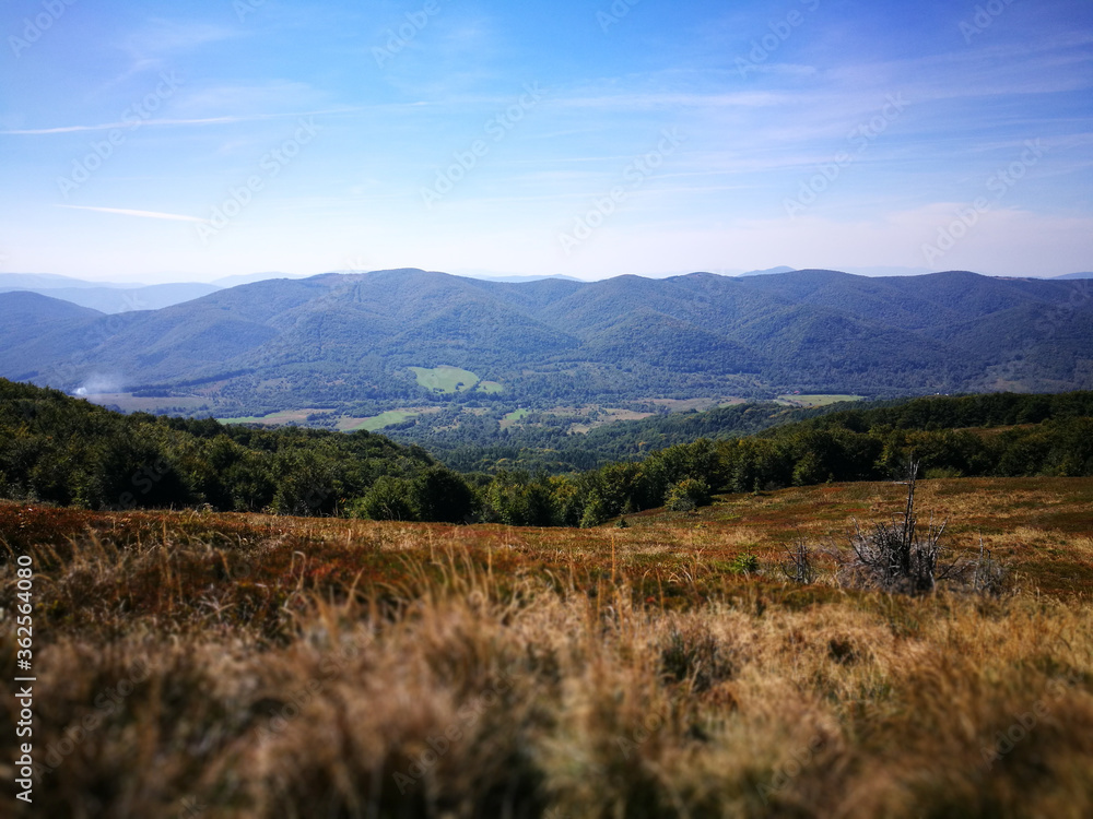 Beautiful landscape on Bieszczady. Polish mountains. Artistic view in colours. Beautiful landscape on Bieszczady. Polish mountains. Artistic view in colours.