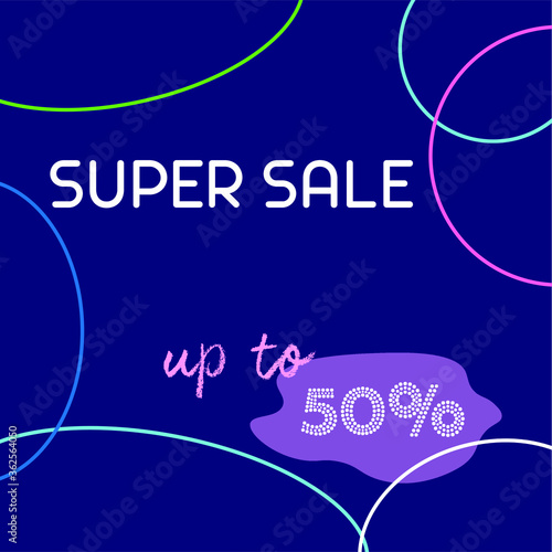 super big best winter fall sale poster banner