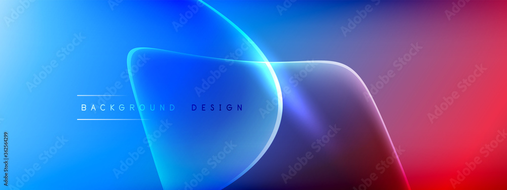 Naklejka premium Vector abstract background - liquid bubble shapes on fluid gradient with shadows and light effects. Shiny design template for text
