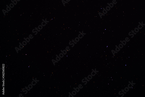Bright stars in the black night sky. Astrophotography  various constellations of the Northern hemisphere. URSA major.