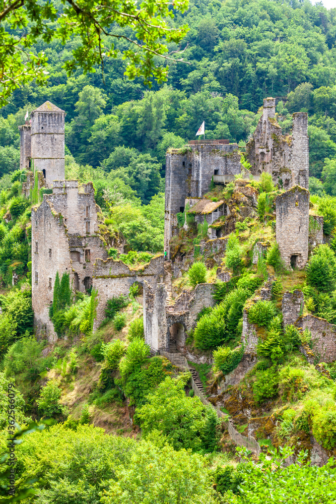 Fototapeta premium Les Tours de Merle, Medieval Fortress, Correze, France