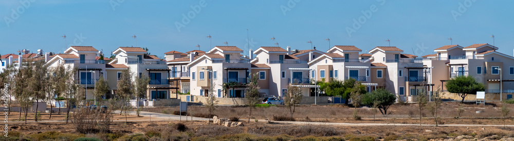 The Typical residential buildings in the Cyprus