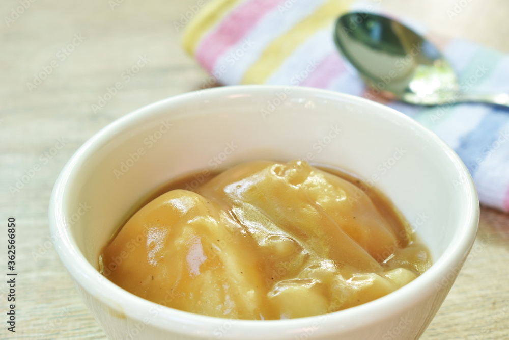 mashed potato dressing gravy sauce and silver spoon on cloth mashed potato dressing gravy sauce and silver spoon on cloth