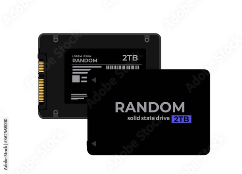 Ssd Solid state drive vector