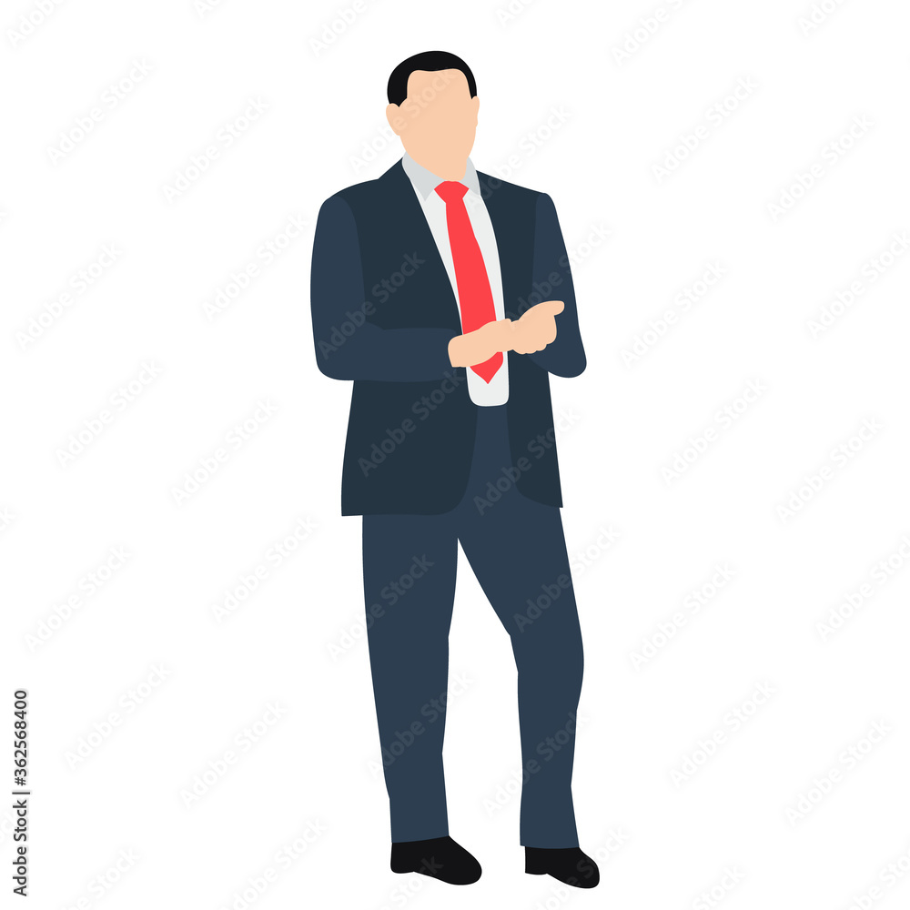 without face, in flat style, man in a tie without face, in flat style, man in a tie