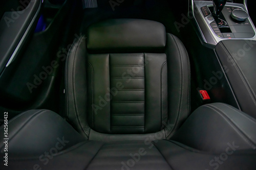 BMW 3 Series black leather seat 