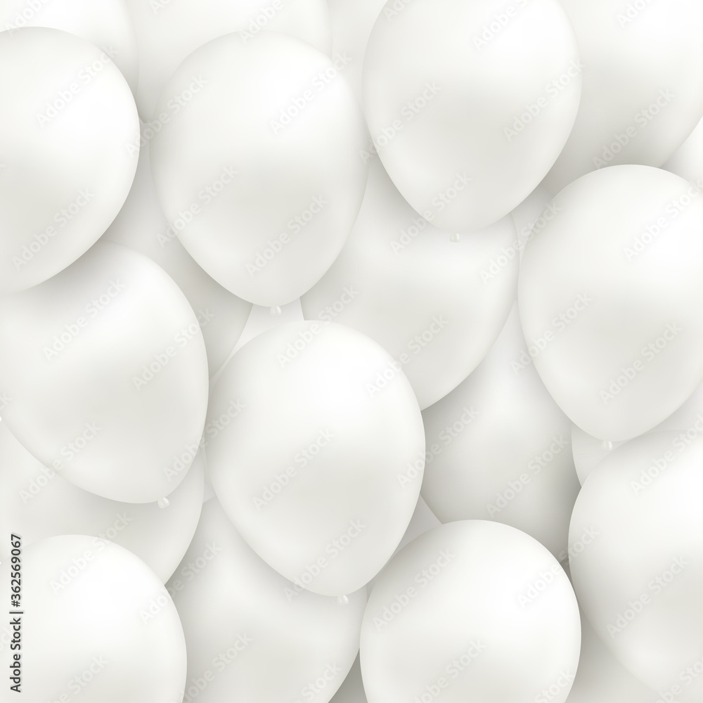 Background with vector realistic helium balloons.