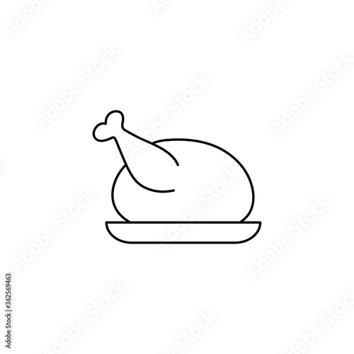 Chicken icon vector food symbol