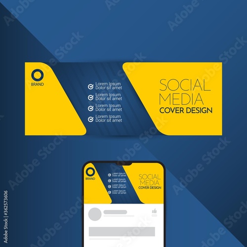 Social media cover design template.