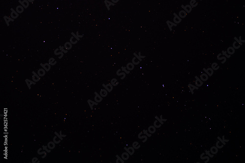 Bright stars in the black night sky. Astrophotography  various constellations of the Northern hemisphere. URSA major.
