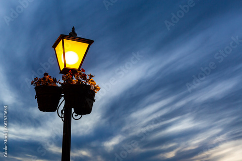 Kostroma Golden Ring of Russia. Beautiful view the symbol of the city at sunset. Postcard. Local tourism excursion. Travels. Lantern against the sky. Yaroslavl Ivanovo Kineshma. city lighting  photo