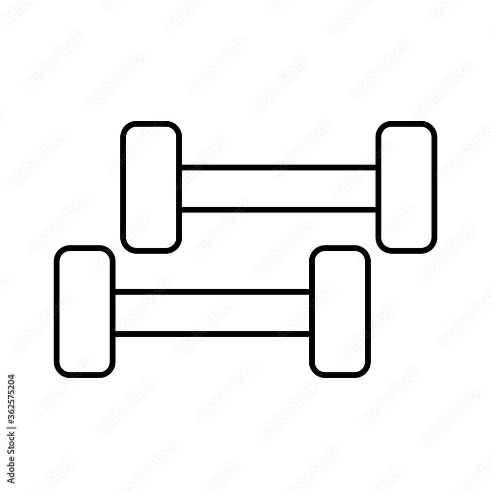 weights line style icon design, Gym sport bodybuilding healthy lifestyle activity cardio leisure and exercise theme Vector illustration weights line style icon design, Gym sport bodybuilding healthy lifestyle activity cardio leisure and exercise theme Vector illustration
