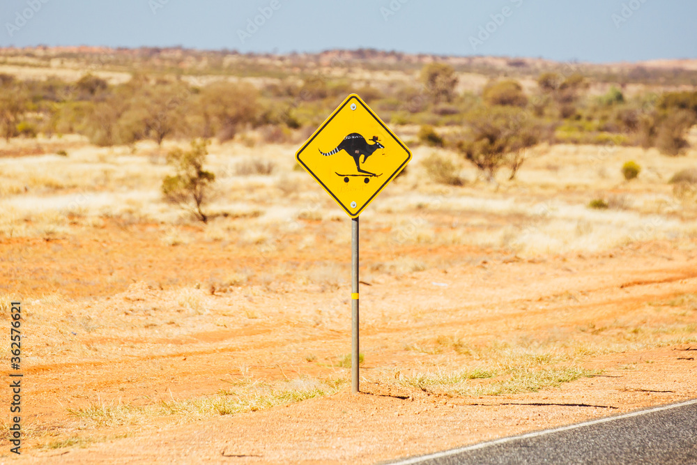 Kangaroo Sign in Northern Territory Australia