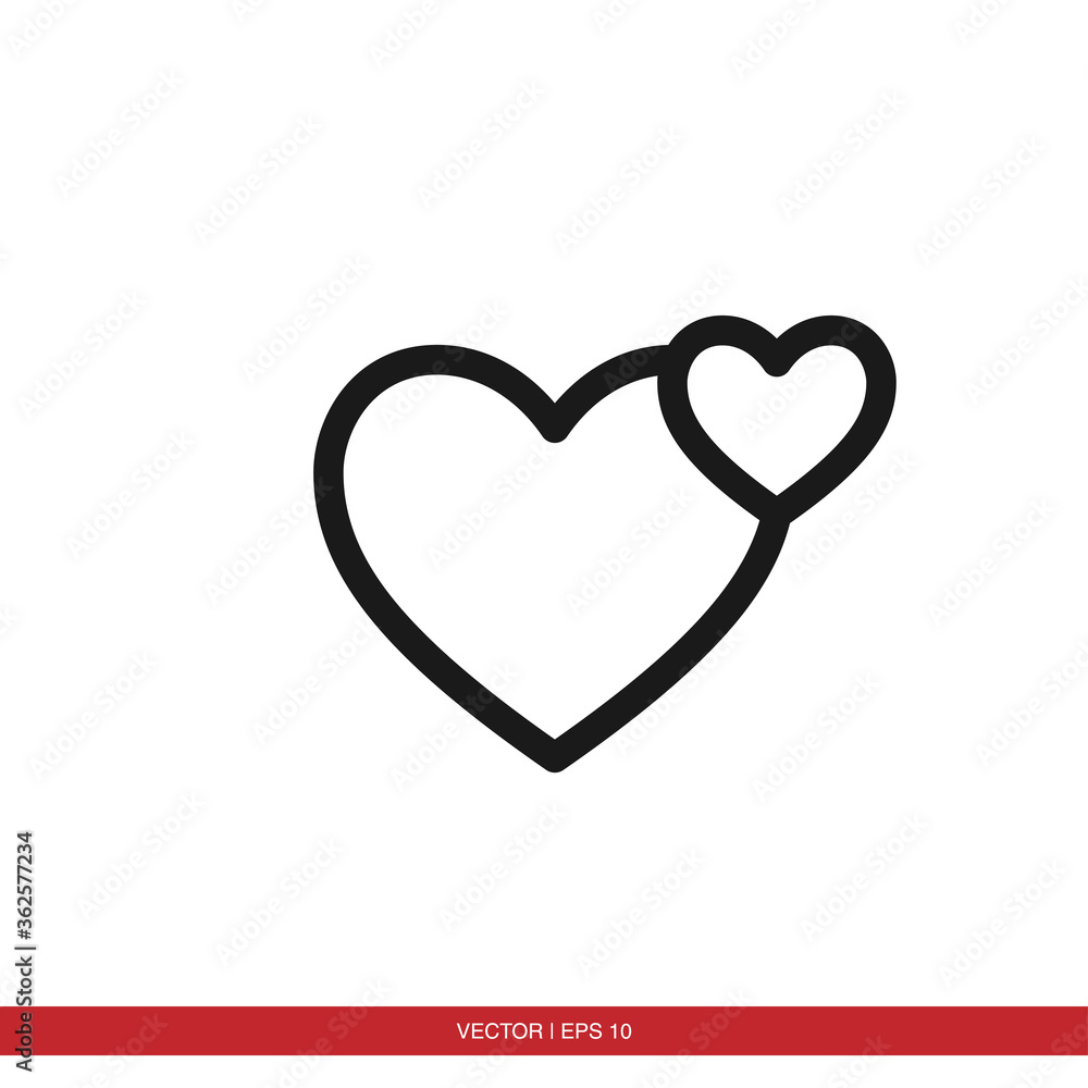 Heart, love, like, valentine icon vector