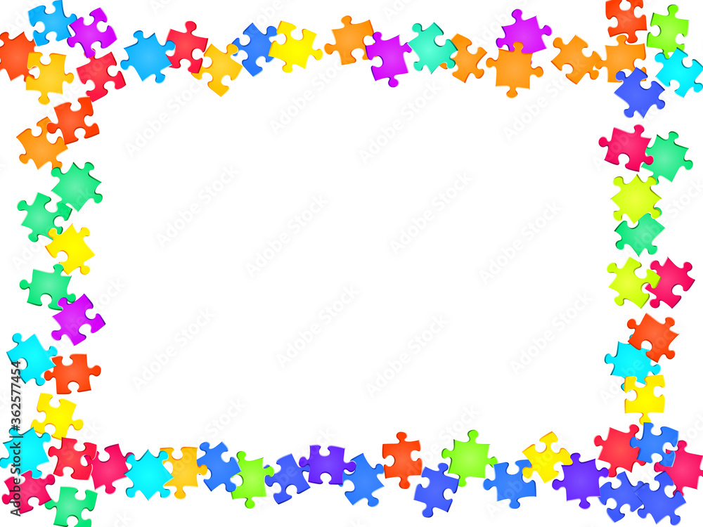 Abstract brainteaser jigsaw puzzle rainbow colors Abstract brainteaser jigsaw puzzle rainbow colors