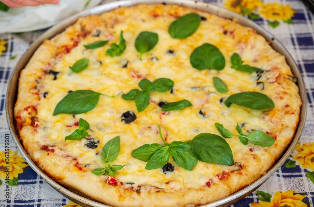 pizza with cheese and olives pizza with cheese and olives
