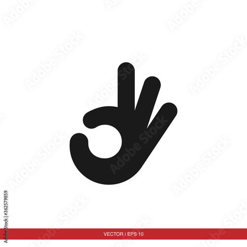 Okay, Ok hand gesture sign icon