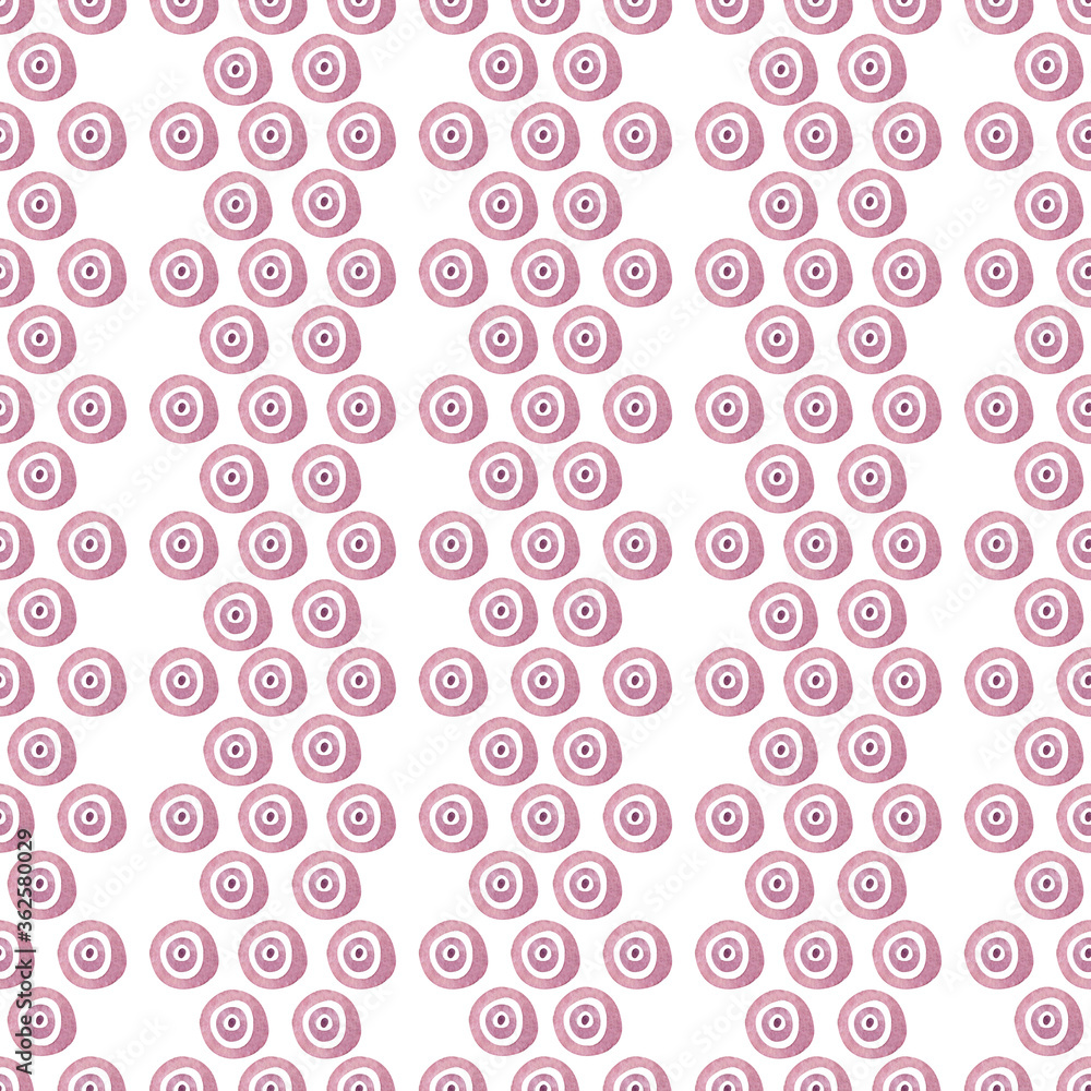 Seamless pattern, polka dot fabric, hand drawn watercolor dot on white background Seamless pattern, polka dot fabric, hand drawn watercolor dot on white background