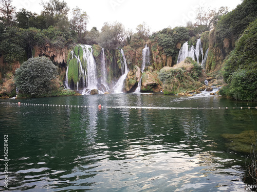 Kravica waterfall, beautiful nature landscape. Bosnia and Herzegovina. photo