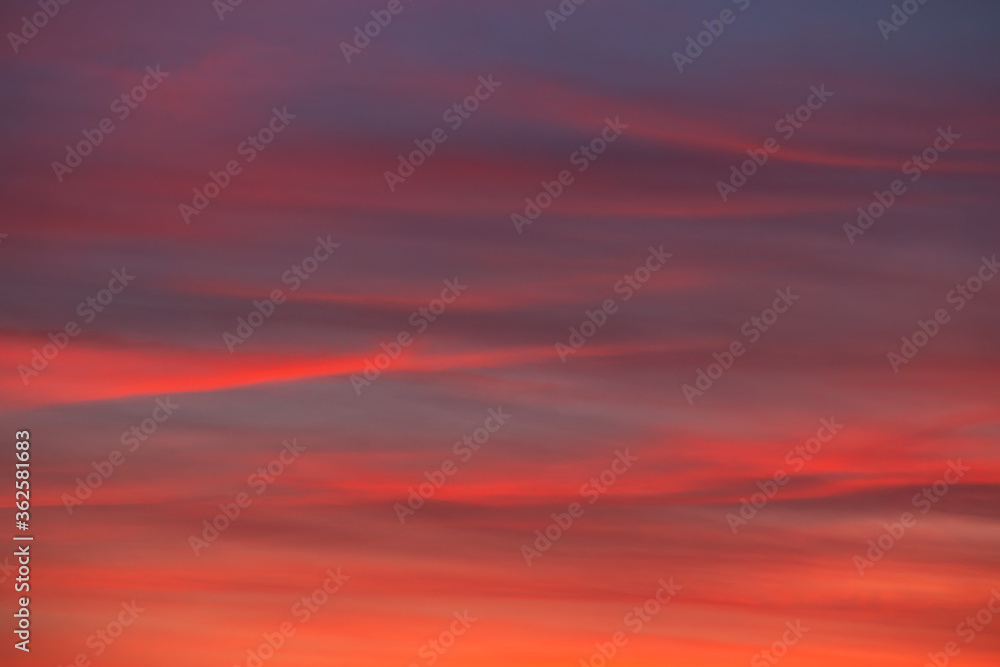 background of sunset cloudscape with red clouds
