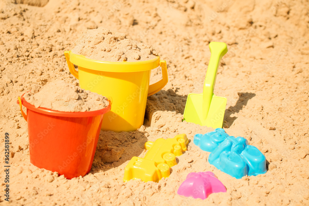 Fine river sand with toys for children's sandboxes Fine river sand with toys for children's sandboxes