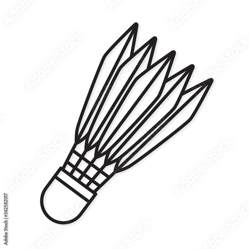 badminton shuttlecock icon- vector illustration