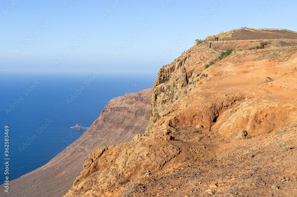 Landscape of north-east shore of Lanzarote, Spain