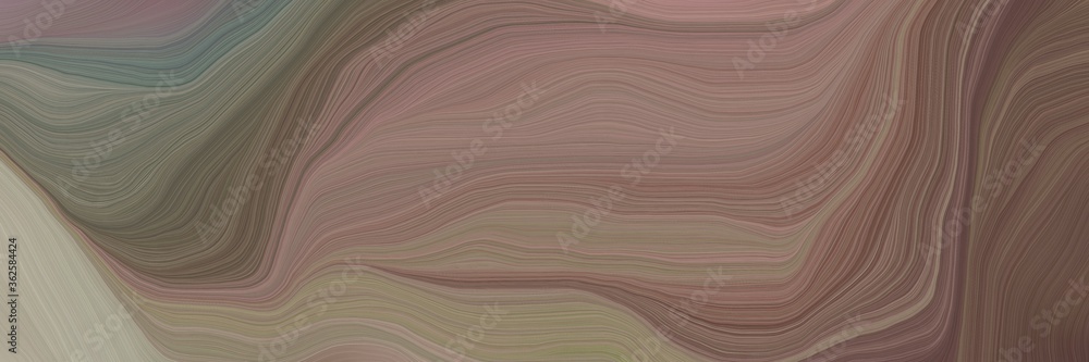 unobtrusive colorful contemporary waves design with pastel brown, dark gray and old mauve color